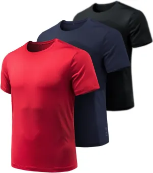 ATHLIO Men's Workout Running Shirts, Sun Protection Quick Dry Athletic Shirts, Short Sleeve Gym T-Shirts