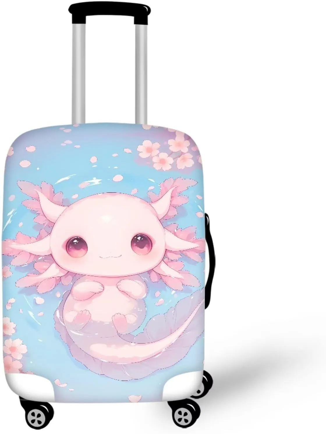 Axolotl Design Luggage Suitcase Cover for Luggage, Elastic Luggages Cover Protector Anti-Scratch Travel Suitcases Covers Fits 18-32 Inch Luggages