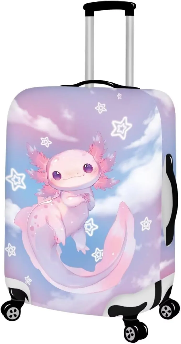 Axolotl Star Luggage Cover Protector Zipper Washable Travel Suitcase Sleeves for 18-32 Inch Travel Essential