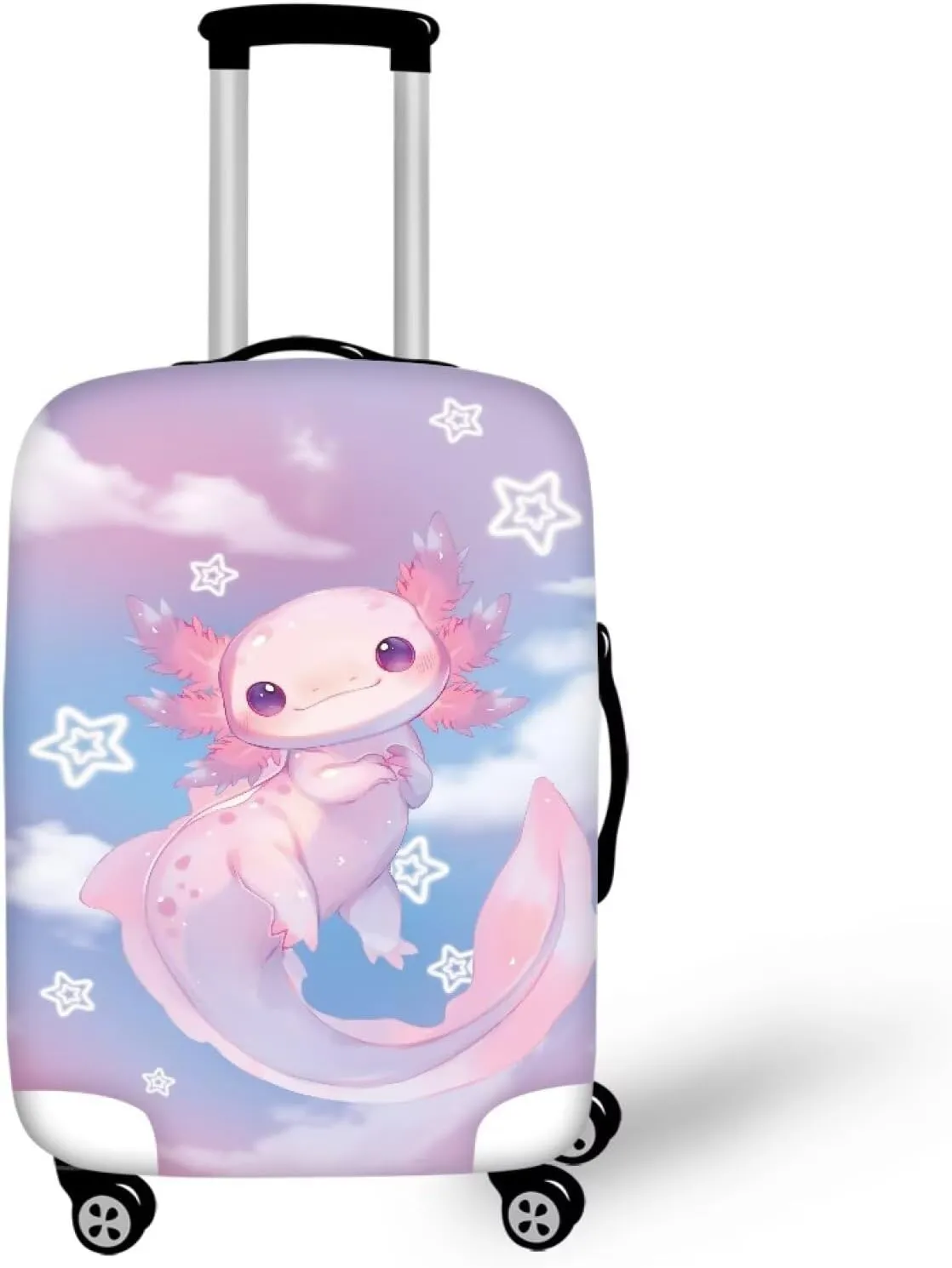 Axolotl Star Luggage Cover Protector Zipper Washable Travel Suitcase Sleeves for 18-32 Inch Travel Essential
