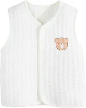 Baby Boys Girls Stand Collar Down Vests Winter Warm Lightweight Sleeveless Fleece Jacket Toddler Vest
