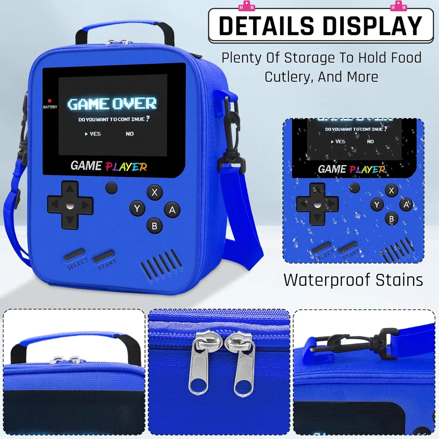 Backpack for School Boys,3pcs Boys Backpack and Lunch Box Set for Elementary Middle School, 17 Video Game Bookbag for Ages 6-18 Kids Children Teens