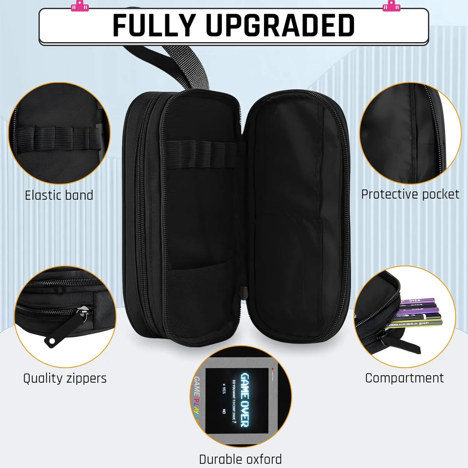 Backpack for School Boys,3pcs Boys Backpack and Lunch Box Set for Elementary Middle School, 17 Video Game Bookbag for Ages 6-18 Kids Children Teens