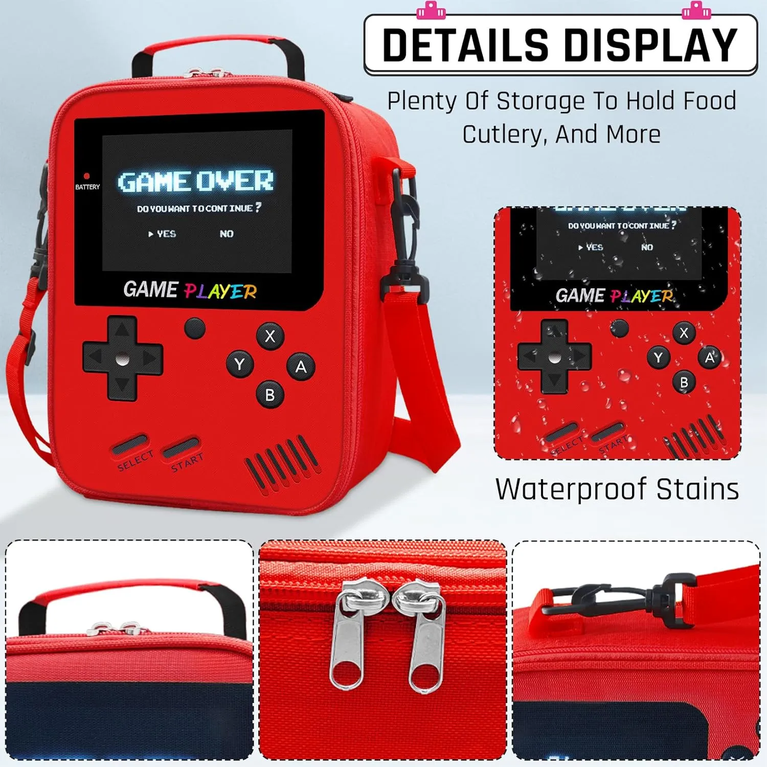 Backpack for School Boys,3pcs Boys Backpack and Lunch Box Set for Elementary Middle School, 17 Video Game Bookbag for Ages 6-18 Kids Children Teens