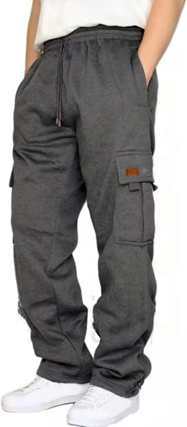 Baggy Cargo Pants Men Cargo Pants Pants Joggers Elastic Waist Drawstring Trousers Fashion with Pockets