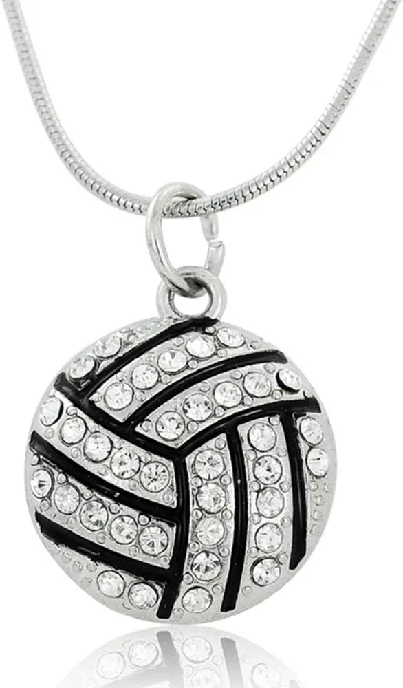 BANCHELLE Volleyball Pendant Necklaces, Sports Fan Necklaces Pendants