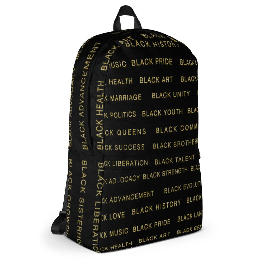 Black & Gold Black Magic AllEAUXver Backpack