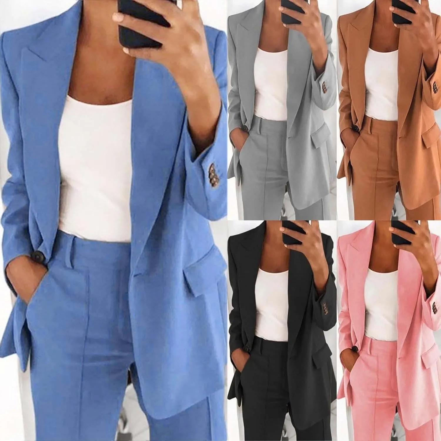 Blazers for Women Casual Long Sleeve Blazer Coat Dressy Work Jackets Professional Office Jacket Business Suit Jacket