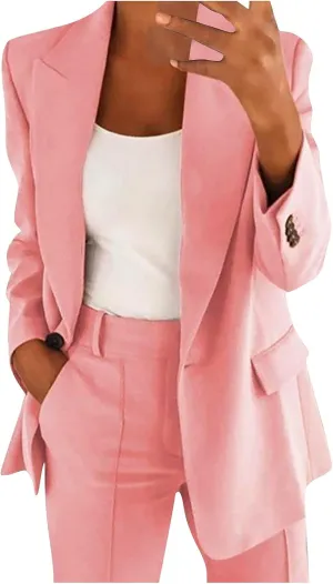 Blazers for Women Casual Long Sleeve Blazer Coat Dressy Work Jackets Professional Office Jacket Business Suit Jacket
