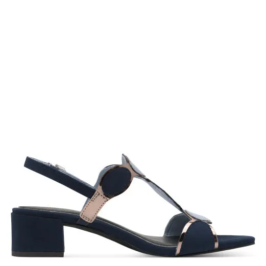 Block Heel Sandal - Navy