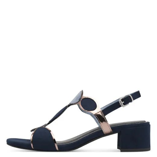 Block Heel Sandal - Navy