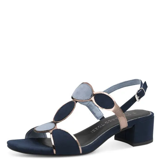 Block Heel Sandal - Navy