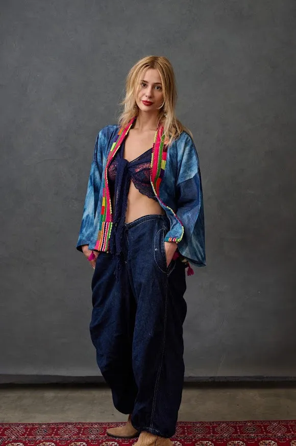 Bohemian Embroidered Jacket For Sale