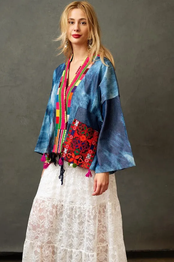 Bohemian Embroidered Jacket For Sale