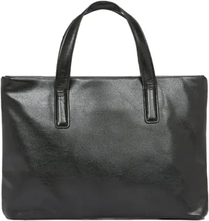 Briefcases for men Briefcases waterproof leather Laptop bag Large capacity Men handbag Solid black Tote
