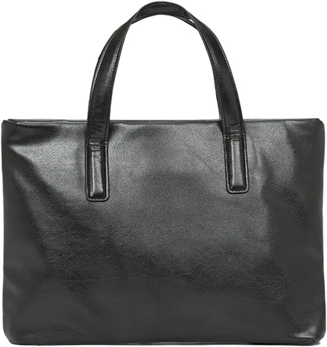 Briefcases for men Briefcases waterproof leather Laptop bag Large capacity Men handbag Solid black Tote
