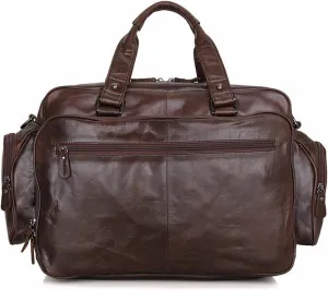 Briefcases for men Leather Bag Business Travel Laptop Shoulder Bags Euro Style Many Pockets Briefcase Handbag