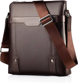 Briefcases for men Men Bag Crossbody PU Leather Messenger Bag Men Small Briefcase Men Shoulder Bags Zipper