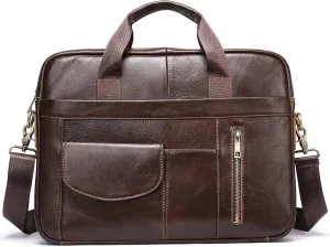 Briefcases for men Men Leather Bags Man Leather Laptop Bag For Document Briefcase For Teens Men Business Portfolio