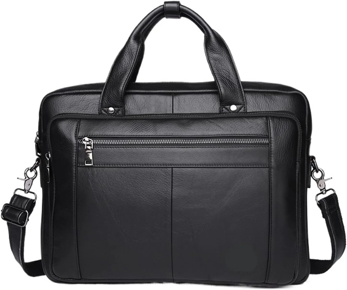 Briefcases Genuine Leather Bussiness Briefcases Black for Men Handbags Laptop 16 Inch Office Computer Bag