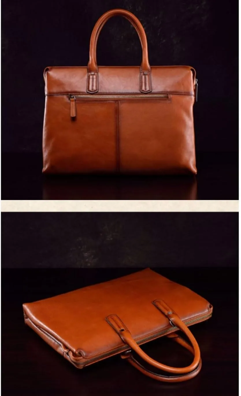 Briefcases Men's Genuine Leather Large Messenger Shoulder Bags Casual Daypacks Handbags Laptop Bags