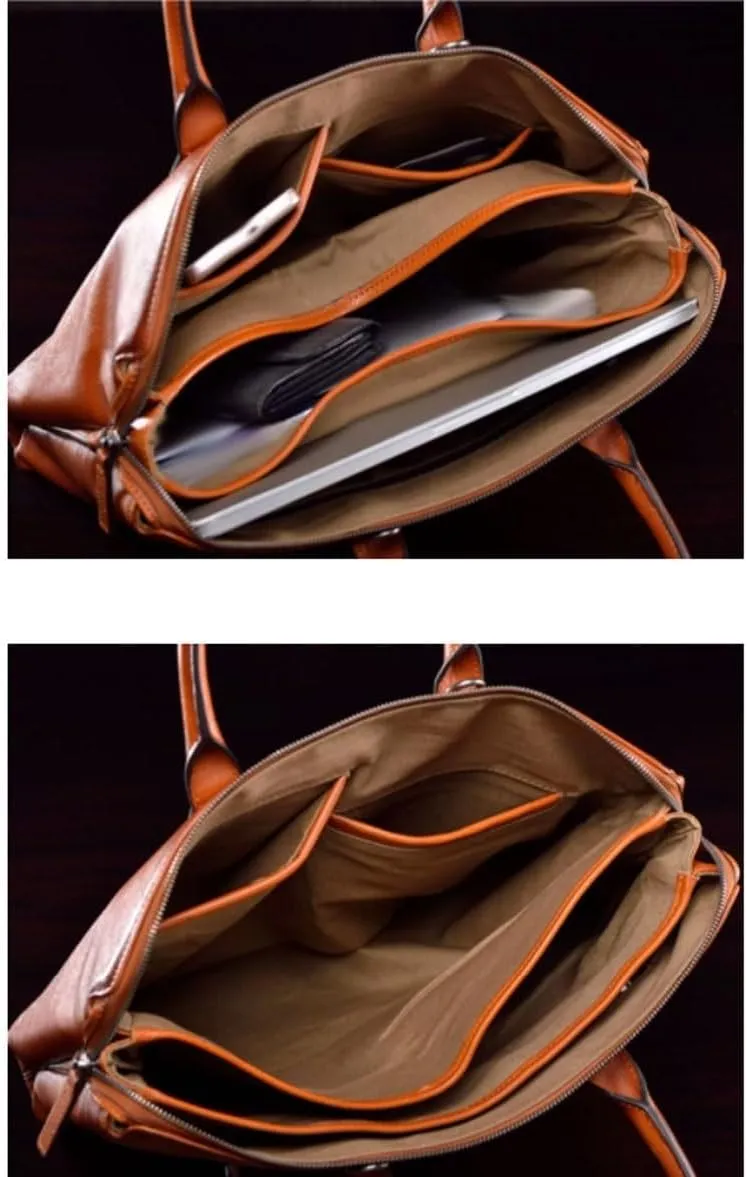 Briefcases Men's Genuine Leather Large Messenger Shoulder Bags Casual Daypacks Handbags Laptop Bags