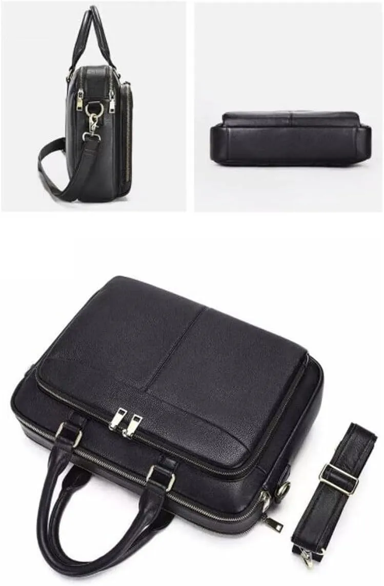 Briefcases Mens Laptop Bags Handbags Genuine Leather Messenger Shoulder Bags Casual Daypacks