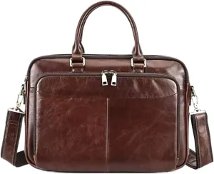 Briefcases Mens Laptop Bags Handbags Genuine Leather Messenger Shoulder Bags Casual Daypacks