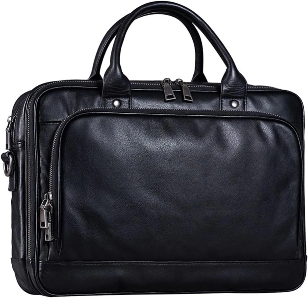 Briefcases Men's Leather Large Messenger Shoulder Bags Laptop Bags Casual Daypacks Carrying Cases 15Inch