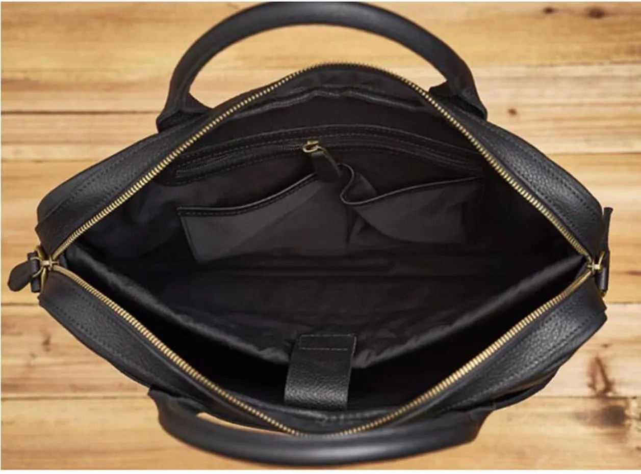 Business Briefcases Mens Handbags Messenger Shoulder Bags Genuine Leather Laptop Bags Crossbody Bags Carrying Cases