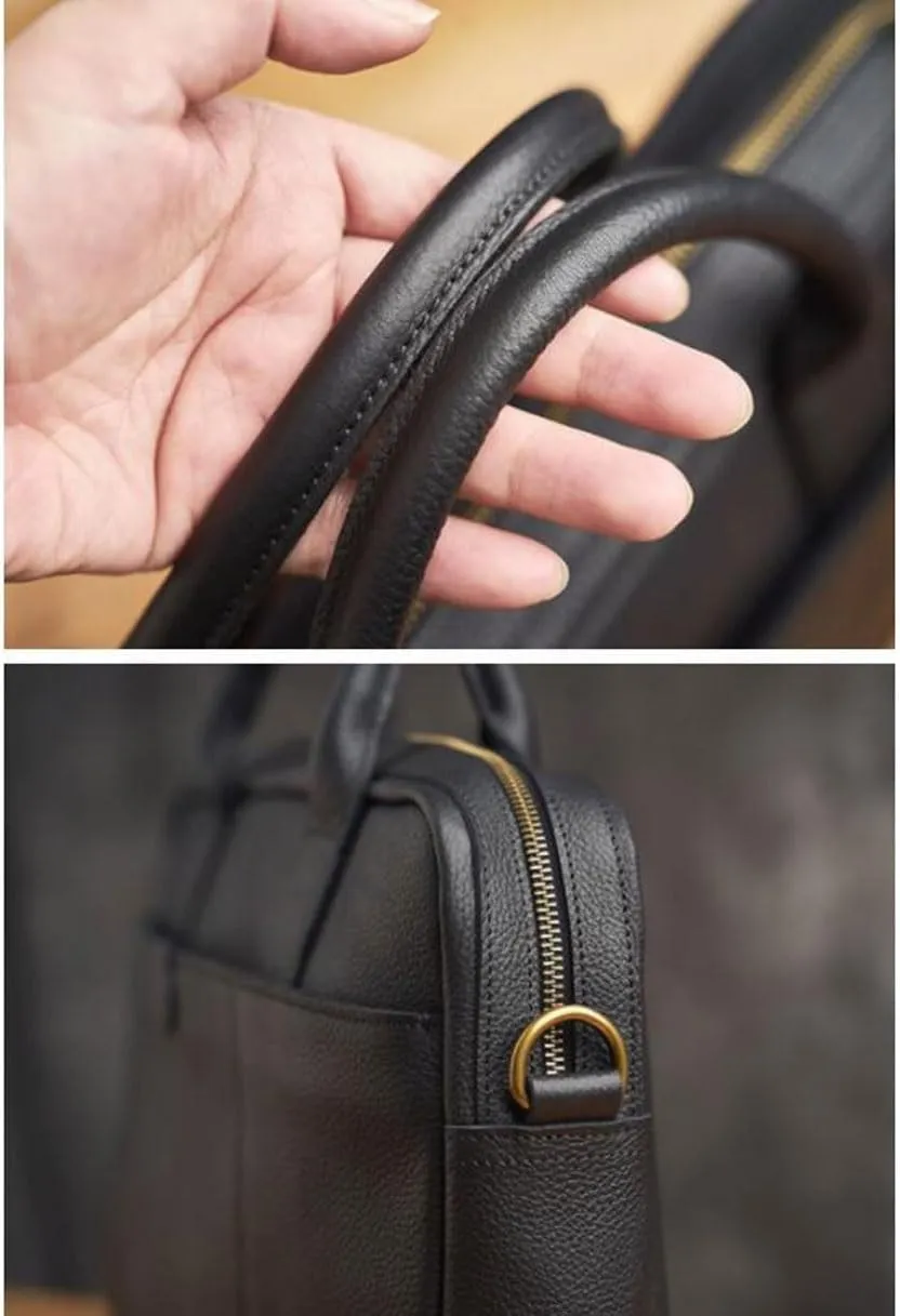 Business Briefcases Mens Handbags Messenger Shoulder Bags Genuine Leather Laptop Bags Crossbody Bags Carrying Cases