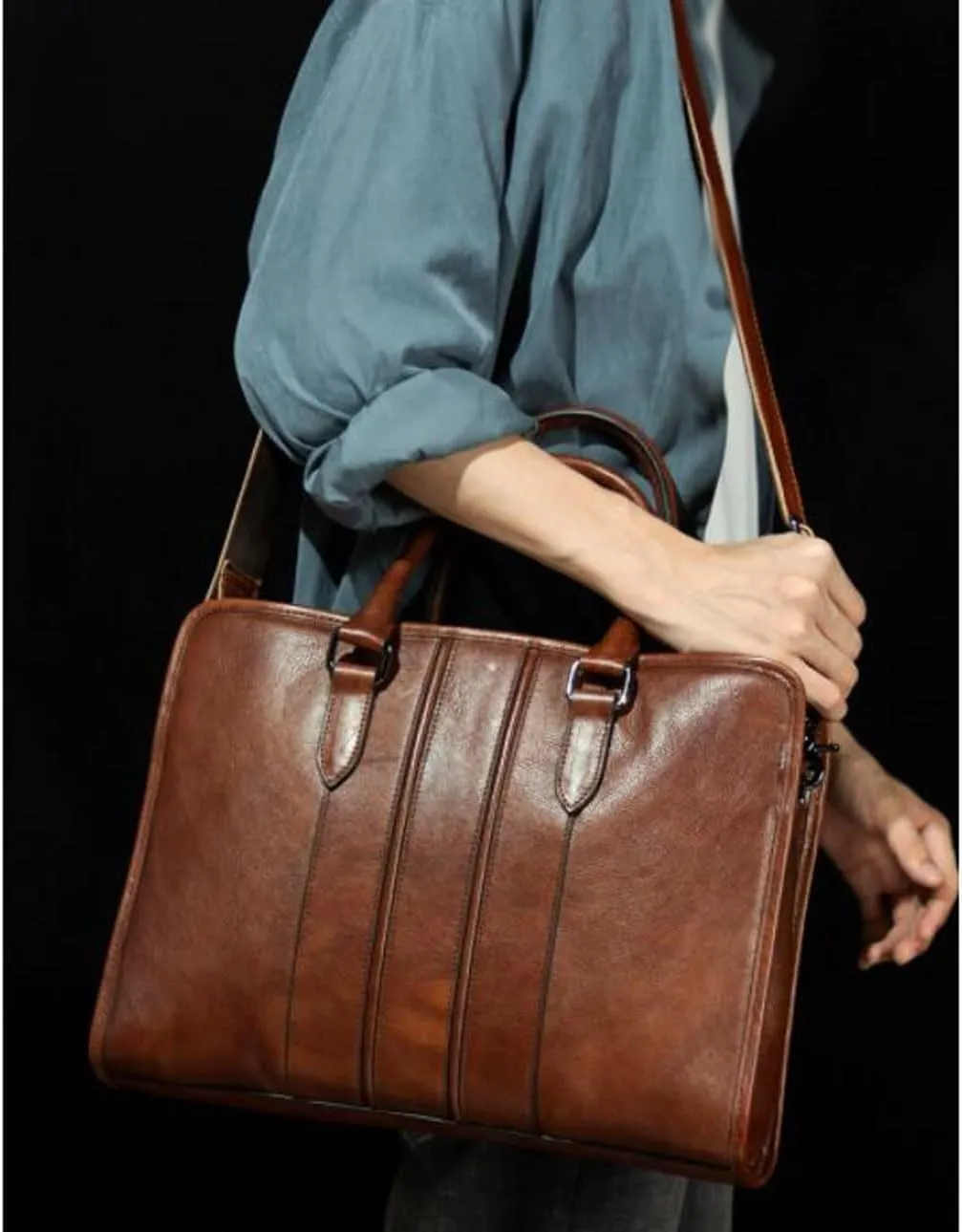 Business Briefcases Mens Handbags Messenger Shoulder Bags Genuine Leather Laptop Bags Crossbody Bags Computers Bags