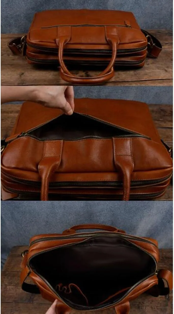 Business Briefcases Mens Handbags Messenger Shoulder Bags Travel Bags Genuine Leather Laptop Bags Carrying Cases