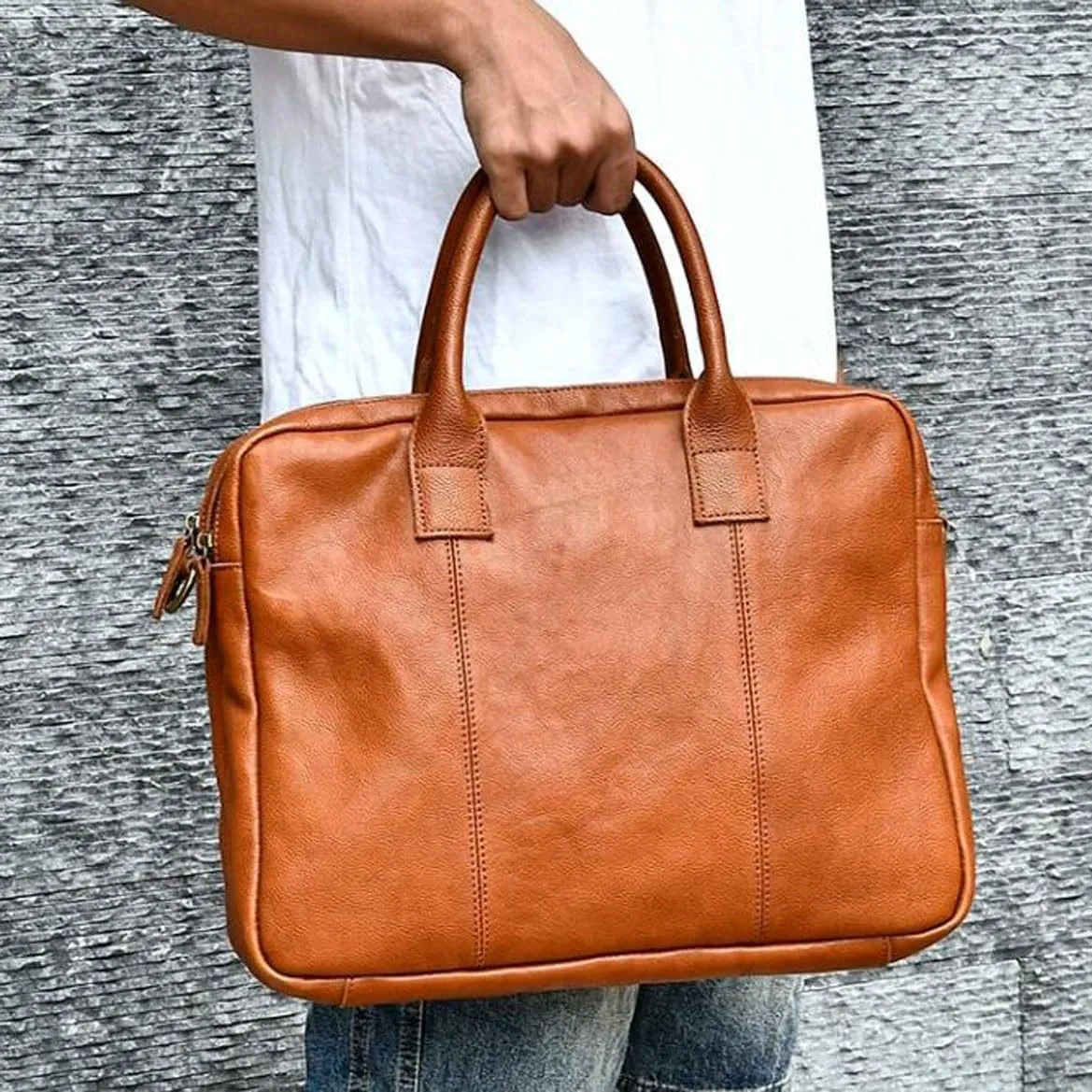 Business Briefcases Mens Handbags Messenger Shoulder Bags Travel Bags Genuine Leather Laptop Bags Carrying Cases