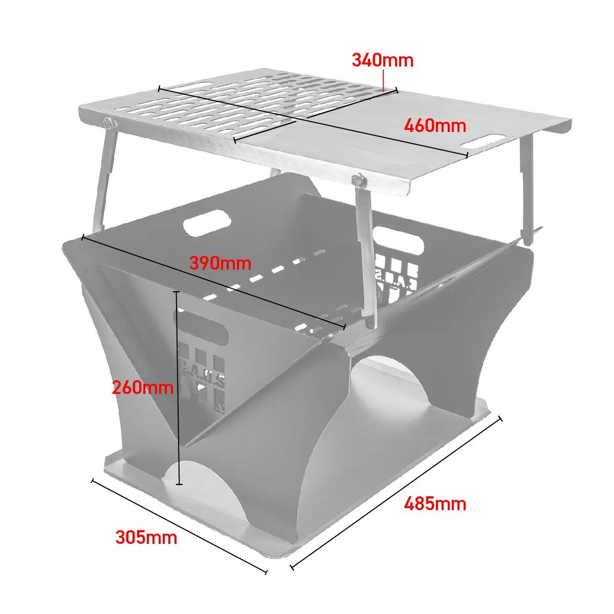 CAOS Fire Pit 3.0 with Stainless Grill