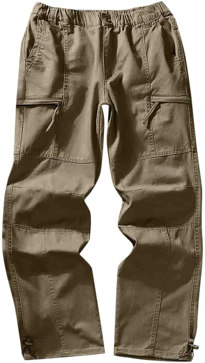 Cargo Pants for Men Joggers Active for Men Gym Training Pants Men's Fleece Cargo Sweatpants Heavyweight Mens Fashion