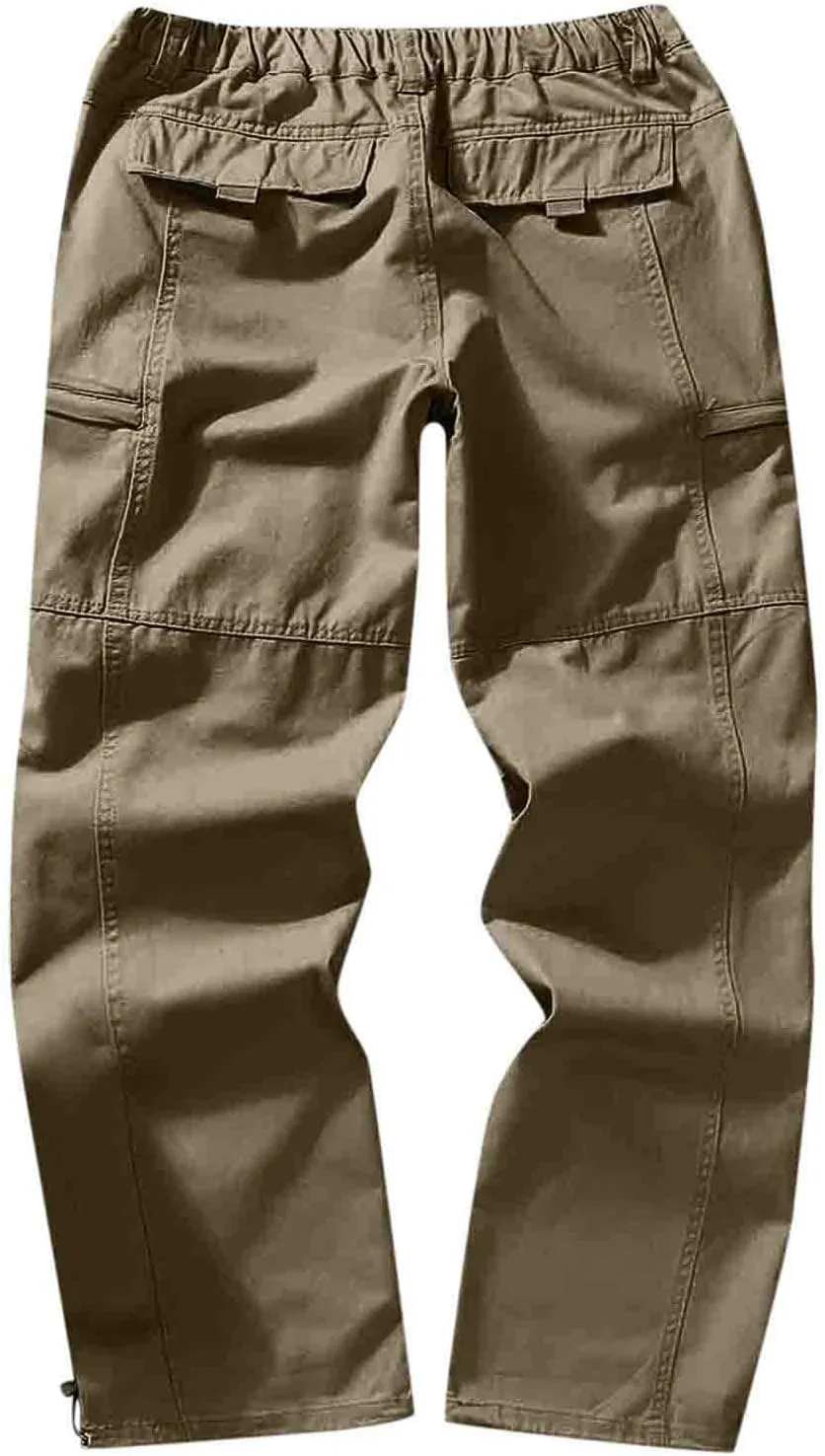 Cargo Pants for Men Joggers Active for Men Gym Training Pants Men's Fleece Cargo Sweatpants Heavyweight Mens Fashion