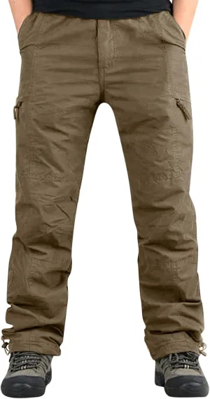Cargo Pants for Men Joggers Active for Men Gym Training Pants Men's Fleece Cargo Sweatpants Heavyweight Mens Fashion