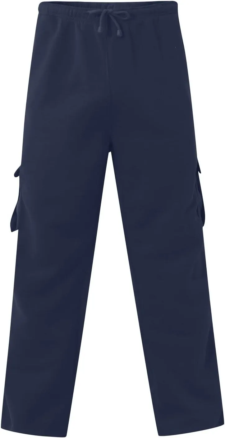 Cargo Pants for Men Relaxed Fit Multiple Pockets Pants Casual Elastic Waist Drawstring Cargo Pants Fashion Trousers