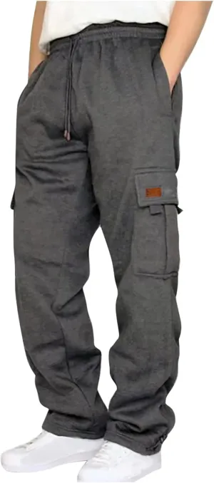 Cargo Sweatpants for Men Tall Baggy Cargo Pant Pants Relaxed Fit Drawstring Trousers Fashion with Pockets
