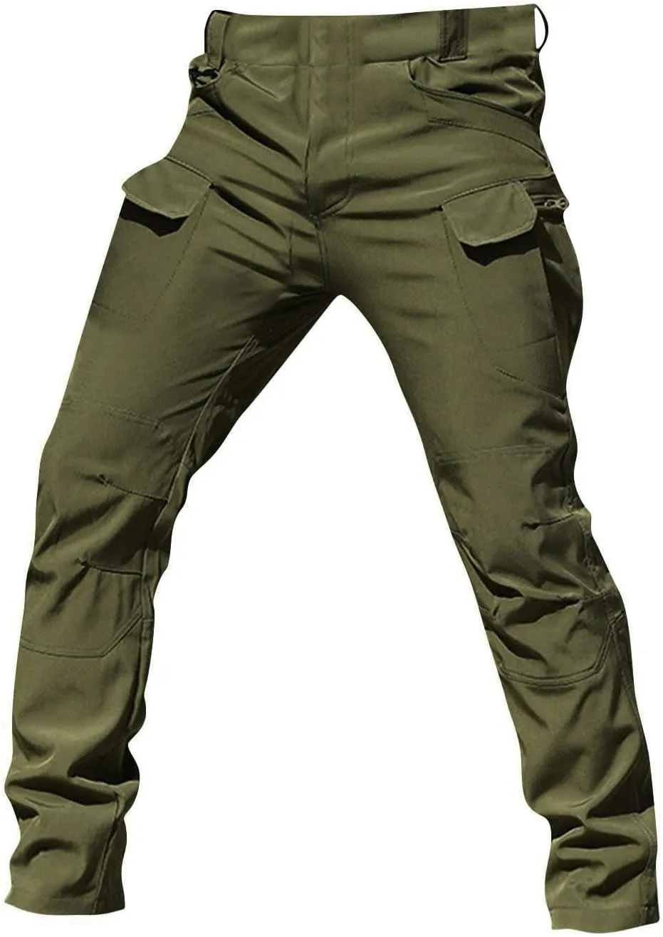 Cargo Work Pants for Men Tactical Water Resistant Hiking Pants Relaxed Fit Multi Pockets Stretch Quick Dry Work Pants