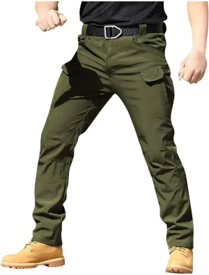 Cargo Work Pants for Men Tactical Water Resistant Hiking Pants Relaxed Fit Multi Pockets Stretch Quick Dry Work Pants