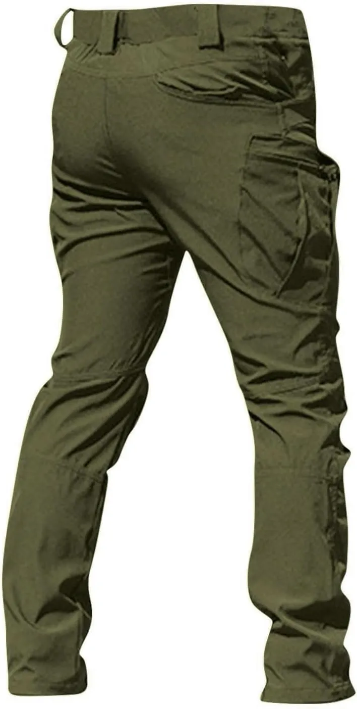 Cargo Work Pants for Men Tactical Water Resistant Hiking Pants Relaxed Fit Multi Pockets Stretch Quick Dry Work Pants