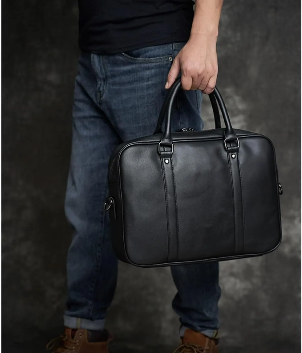 Casual Daypacks Briefcases Laptop Bags Messenger Bags Men's Leather Shoulder Bags Handbags Luggage Bags 15Inch