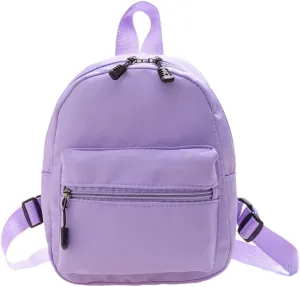Casual Nylon Women Mini Backpack Fashion Solid Color Preppy Style Female Small Travel Knapsack Rucksacks
