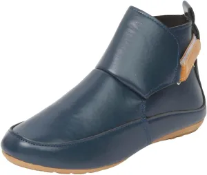 Cathalem Ankle Boots for Women No Heel,Arch Support Booties Side Zip-up Vintage Leather Damping Shoes Flat Heel Booties