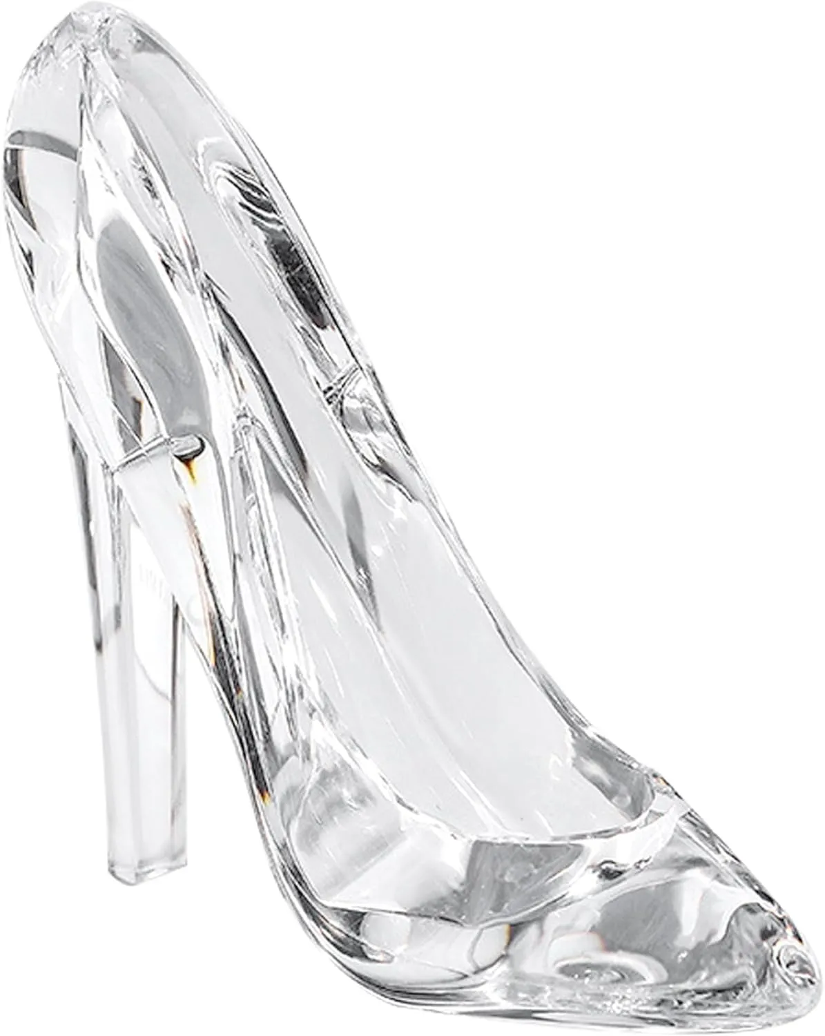 Cinderella Glass Slipper Acrylic Crystal High Heels Shoes Ornament Crystal Shoe Decorative Womens High Heels for Wedding and Birthday