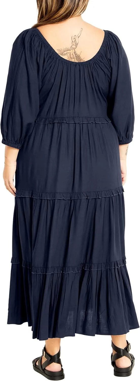 City Chic Women's Citychic Plus Size Dress Heather Tier