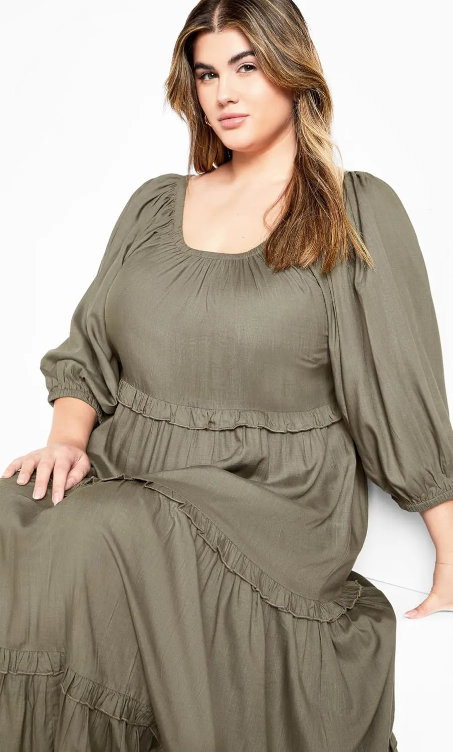 City Chic Women's Citychic Plus Size Dress Heather Tier