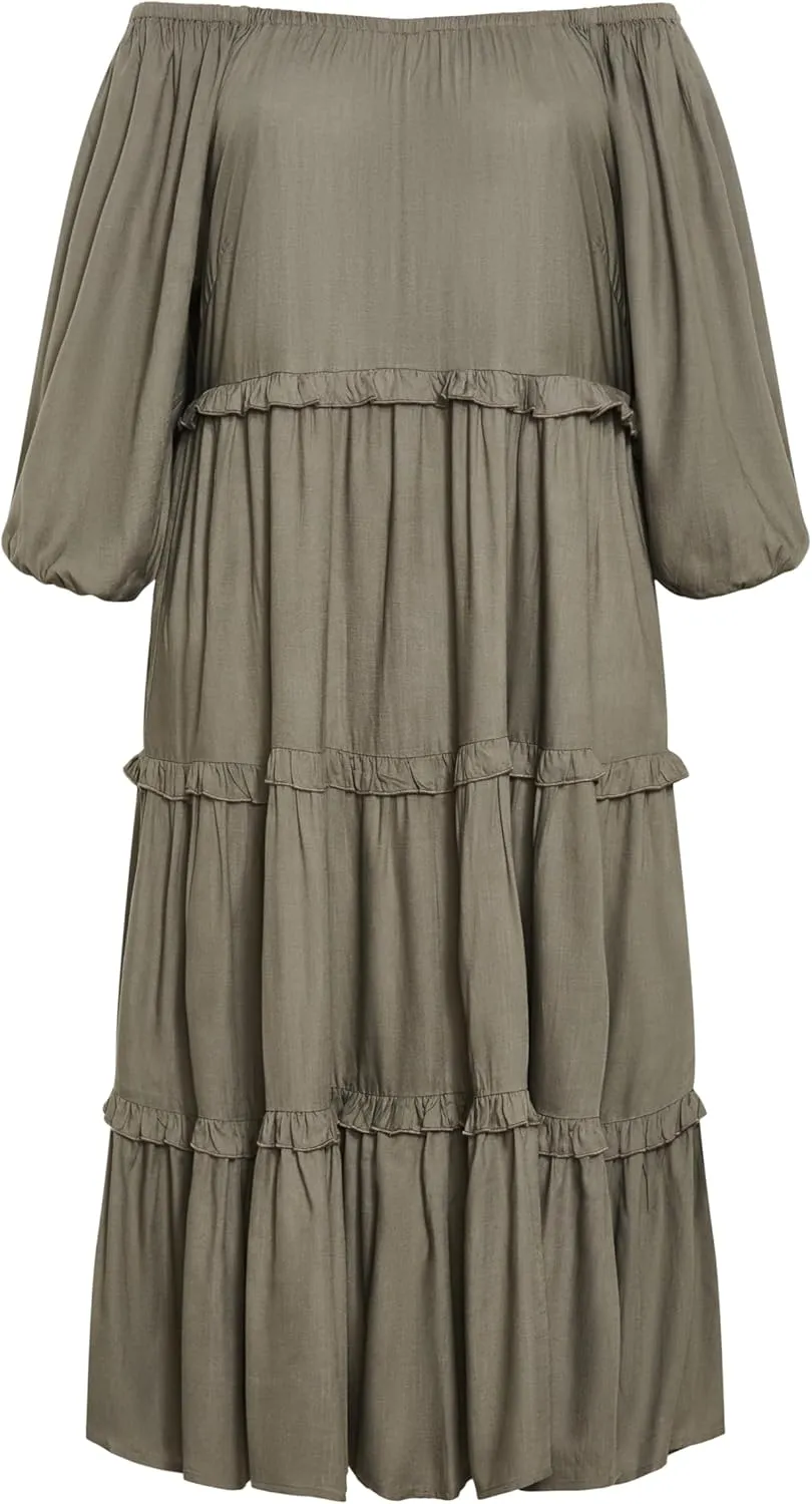 City Chic Women's Citychic Plus Size Dress Heather Tier